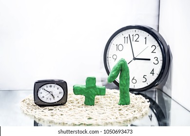 Daylight Saving Time. DST. Wall Clock going to winter time. Turn time forward. Abstract photo of changing time at spring.
