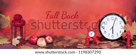 Daylight Saving Time. Wall Clock going to winter time. Autumn abstraction. Fall back time.