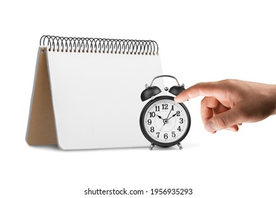 Daylight Savings Time With Calendar, Alarm Clock And Hand