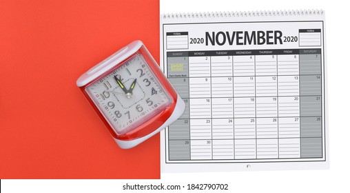 Daylight Savings Time Clock And November 2020 Calendar 