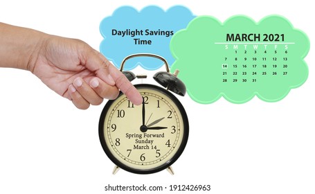 Daylight Savings Time Spring Forward March 2021 Calendar