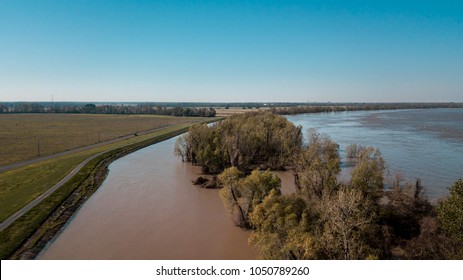 Daytime Aerial Mississippi River 