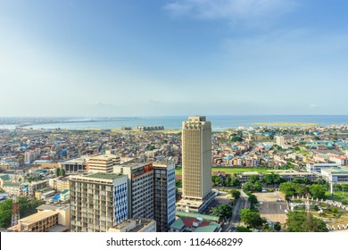 Daytime Aerial View of Lagos Island, Nigeria