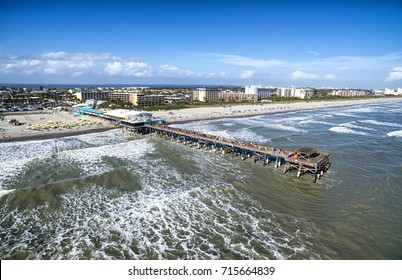 Daytime Cocoa Beach Pier aerial view, Cape Canaveral, Florida - Powered by Shutterstock