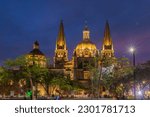 Daytime view of the historical Guadalajara Cathedral at Mexico