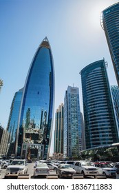 Daytime View Of A Skyscrapers In Doha City Center. Qatar