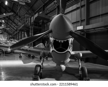 Dayton, OH - May 11 2022: A WWII Plane In A Museum