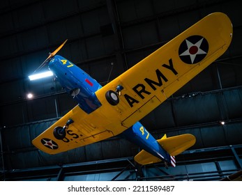 Dayton, OH - May 11 2022: A WWII Plane In A Museum