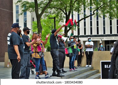 Dayton, Ohio, United States 05/30/2020 The New Black Panther Party Leading A Black Lives Matter Rally