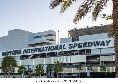 Daytona Beach, FL - February 2, 2022: Daytona International Speedway NASCAR Racetrack