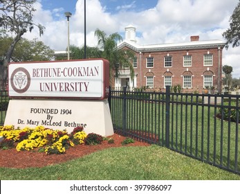 DAYTONA BEACH, FL-MARCH 28, 2016:  Campus Of Bethune Cookman University, An Historically Black College With Impressive Academic Credentials.