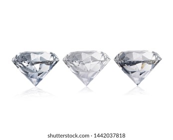 Dazzling Diamond On White Background