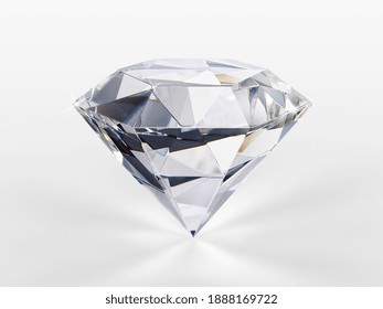 Dazzling Diamond On White Background