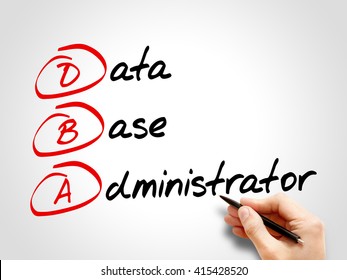 DBA - Database Administrator, acronym business concept