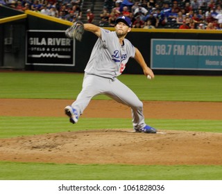 D-Backs- Clayton Edward Kershaw Pitcher For The Los Angeles Dodgers At Chase Field In Phoenix Arizona USA April 3,2018.