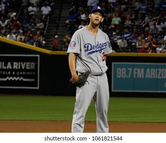 D-Backs- Clayton Kershaw Pitcher For The Los Angeles Dodgers At Chase Field In Phoenix Arizona USA April 3,2018.