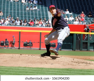 D-backs Trevor Bauer Pitcher For The Cleveland Indians At Chase Field In Phoenix, Arizona USA March 27,2018.
