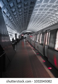 DC Metro Train In Tunnel 