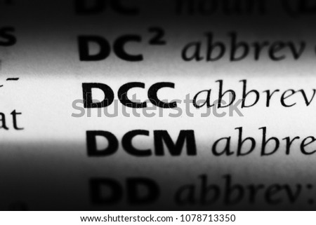 dcc word in a dictionary. dcc concept