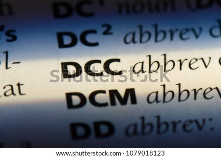 dcc word in a dictionary. dcc concept