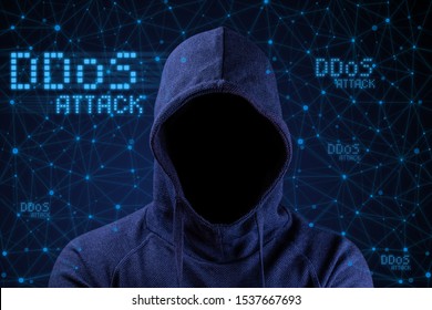 DDos attack. Hacker on the background of computer networks. Cybersecurity. - Powered by Shutterstock - Get 15% off with code: PIKWIZARD15