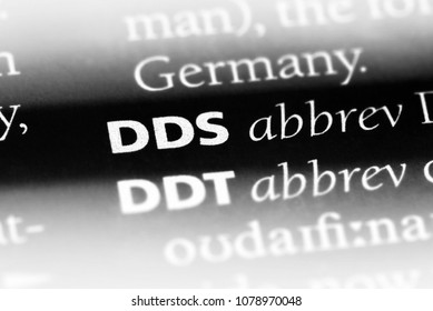 dds word in a dictionary. dds concept