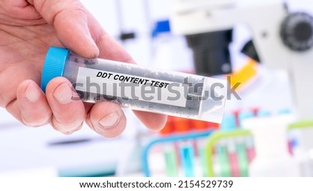 DDT Content Testsoil sample in test tube