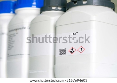 Ddt. Ddt hazardous chemical in laboratory packaging