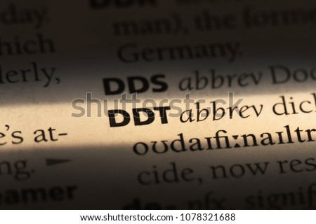 ddt word in a dictionary. ddt concept