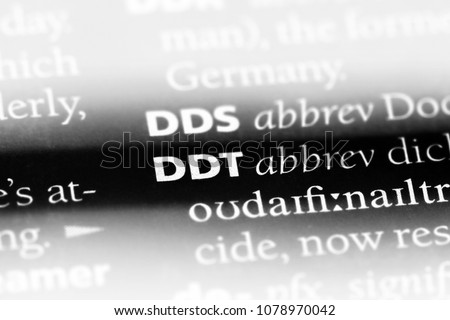 ddt word in a dictionary. ddt concept