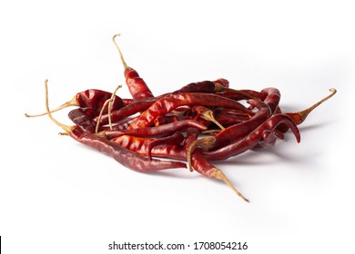 De Arbol Chilli cayenne dry Mexico hot pepper pod in white - Powered by Shutterstock