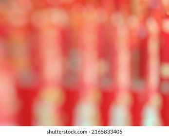 De Focused Abstract Background Of Confucian Candles. The Right Combination Of Red Is Suitable For Wallpaper