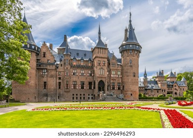 De Haar castle and garden near Utrecht, Netherlands