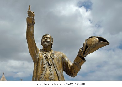 Gregório De Matos Estatue In Salvador State Of Bahia