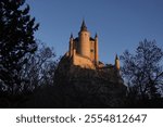 Alcázar de Segovia in sunset