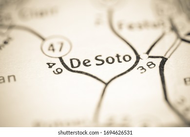 De Soto. Missouri. USA On A Geography Map.