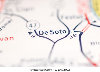 De Soto. Missouri. USA On A Geography Map.