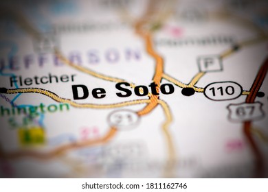 De Soto. Missouri. USA On A Geography Map