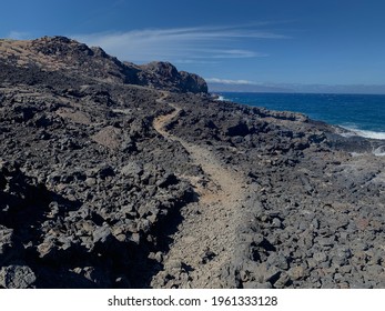 The Malpaís De Güímar Is A Special Nature Reserve Of Great Ecological Significance Located In The Port Area Of El Puertito De Güímar, Tenerife, Spain. Unique Volcanic Landscape In Tenerife