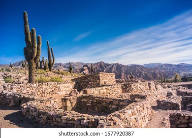 The Pucará De Tilcara Pre-Inca Fortification In Tilcara, Jujuy, Argentina.