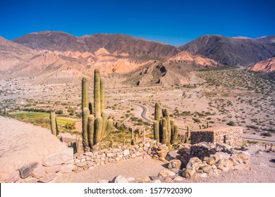 The Pucará De Tilcara Pre-Inca Fortification In Tilcara, Jujuy, Argentina.