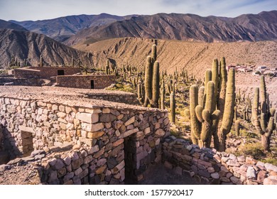 The Pucará De Tilcara Pre-Inca Fortification In Tilcara, Jujuy, Argentina.