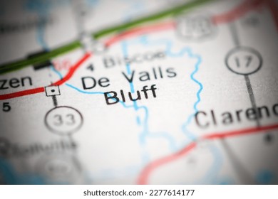De Valls Bluff. Arkansas. USA on a geography map - Shutterstock ID 2277614177