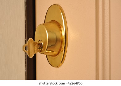 Dead Bolt (Deadbolt) Lock With A Key