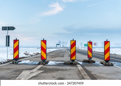 Dead End, Road Repair And Blocked