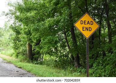 Dead End Sign On The Street 