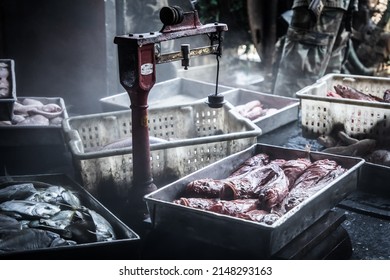 Dead Fish On The Deck Of A Fishing Trawler