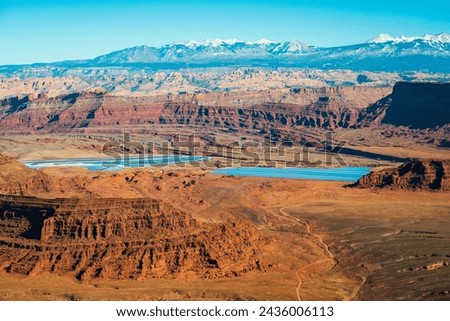 Dead Horse Point State Park in San Juan County, Utah, dramatic overlook of the Colorado River and Canyonlands National Park in Utah, USA