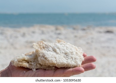 Dead Sea Salt, Full Of Minerals Near Town Ein Bokek, Place For Medical Treatments, Climatotherapy, Thalassotherapy, Heliotherapy