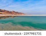 The Dead Sea is a salt lake between Israel, Jordan and the West Bank, which is the lowest landmass on Earth. The Dead Sea is one of the saltiest bodies of water on Earth.